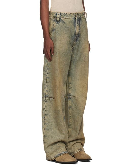 Guess Multicolor Flannel Lined Relaxed Denim Jeans for men