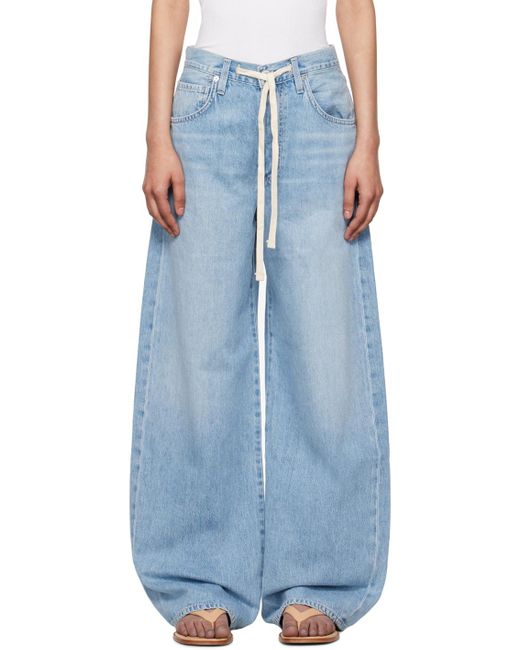 Citizens of Humanity Blue Brynn Drawstring Jeans