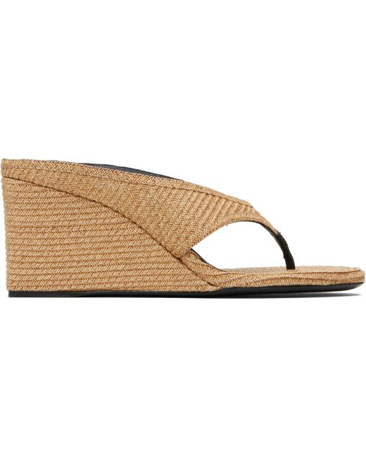 Alaïa Black Cube Thong Mule Sandals