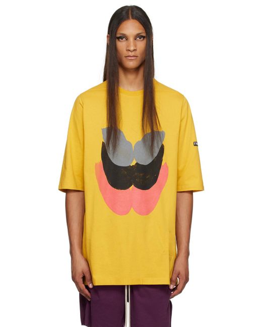 Rick Owens Orange Ssense Exclusive Yellow Kembra Pfahler Edition Jumbo T-shirt for men
