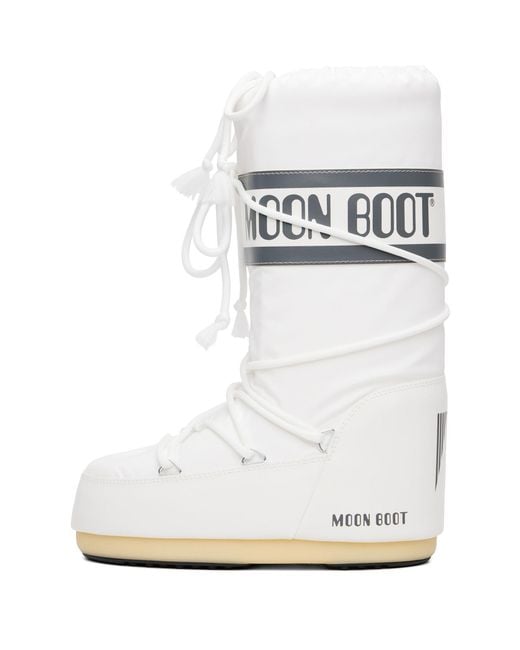 Moon Boot White Icon Nylon Boots