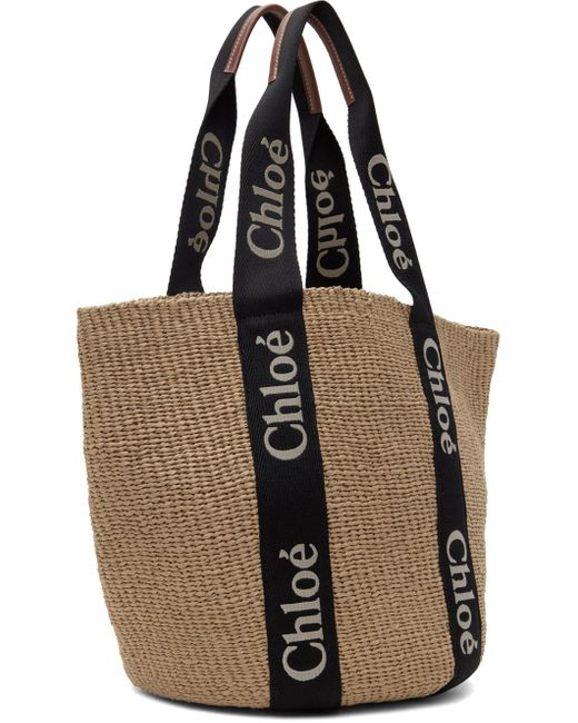 Chloé Black Large Woody Basket Bag