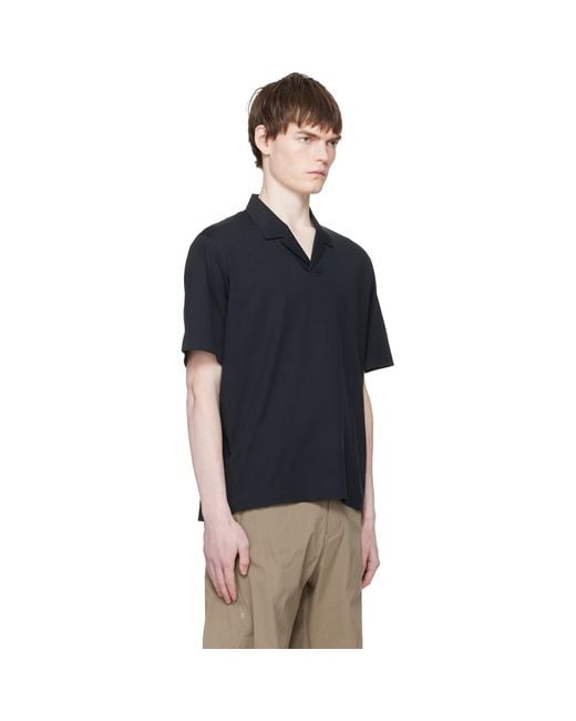 Veilance Blue Metron S/S Polo for men
