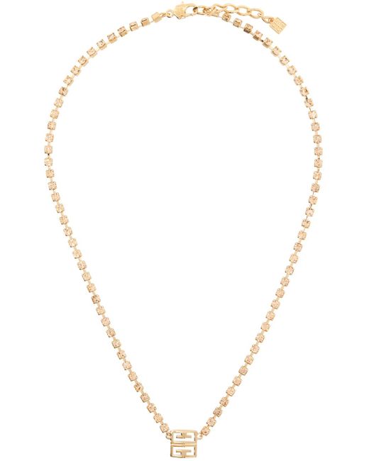 Givenchy Multicolor Rose Gold 4g Crystal Necklace for men