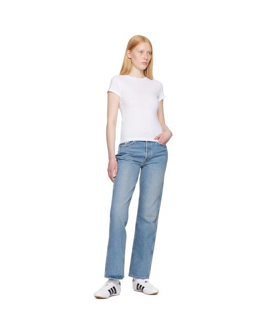 Re/done White Hanes Edition 1960S Slim T-Shirt