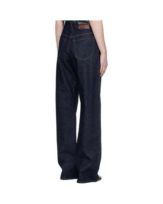 Dries Van Noten Blue Straight Leg Jeans