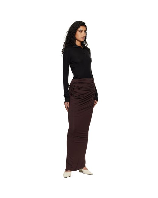 Entire studios Black Drape Maxi Skirt