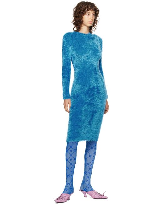 MARINE SERRE Ssense Exclusive Blue Maxi Dress