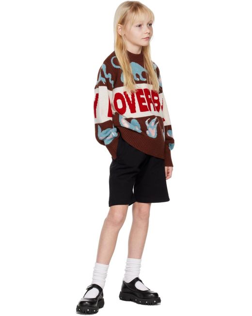 Charles Jeffrey キッズ｜Ssense限定 ブラウン Cat セーター Red
