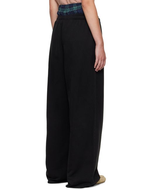 Acne ブラック レイヤード スウェットパンツ Black