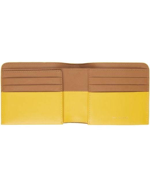 Dries Van Noten Yellow Leather Wallet for men