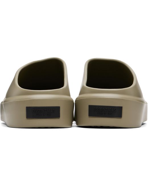Fear Of God Gray Khaki Essentials California 1.0 Mule Loafers for men