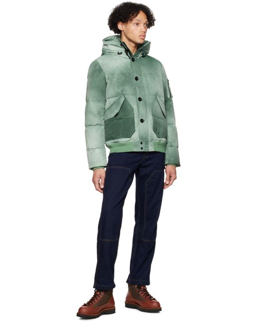 Belstaff Green Radar Down Jacket for men