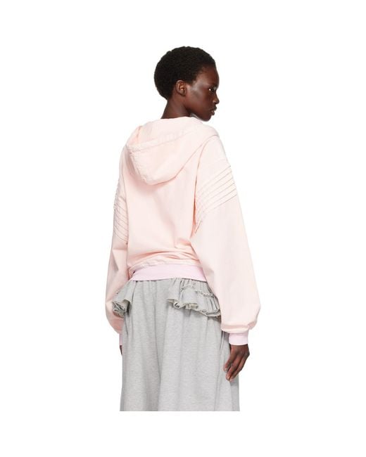 STEFAN COOKE Pink Chevron Hooded Jacket