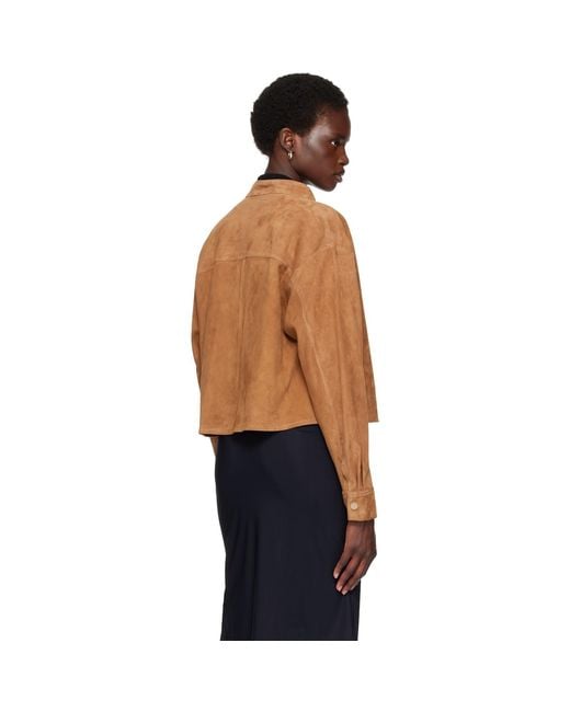 Nour Hammour Blue Lucien Suede Jacket
