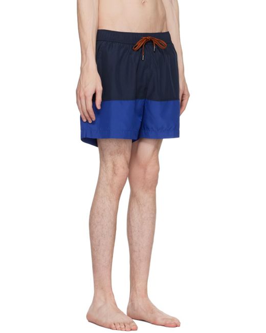 Zegna Blue Navy Drawstring Swim Shorts for men