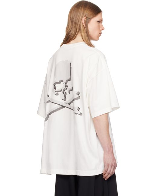 メンズ MASTERMIND WORLD ホワイト オーバーサイズ マルチカラーロゴ Tシャツ White
