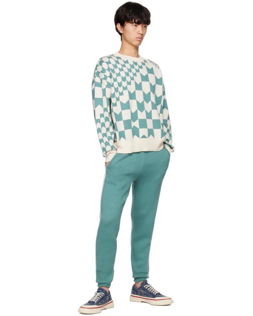 Rhude Blue & Off-white Racing Sweater for men