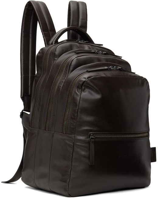 Marsèll Black Brown Triparto Backpack for men