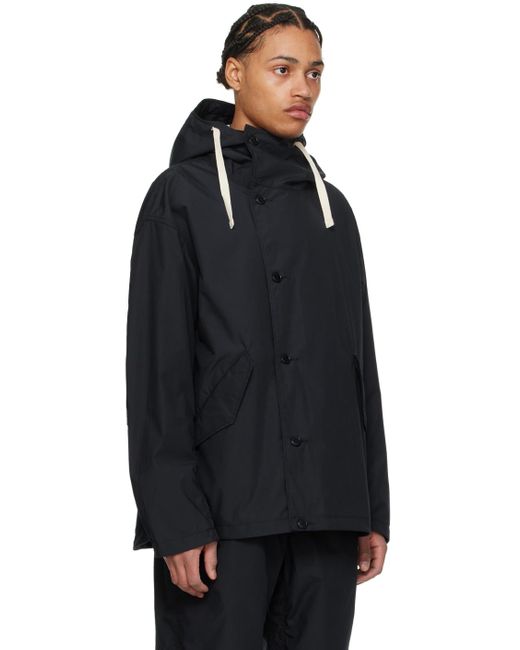 Nanamica Black Hooded Jacket for men