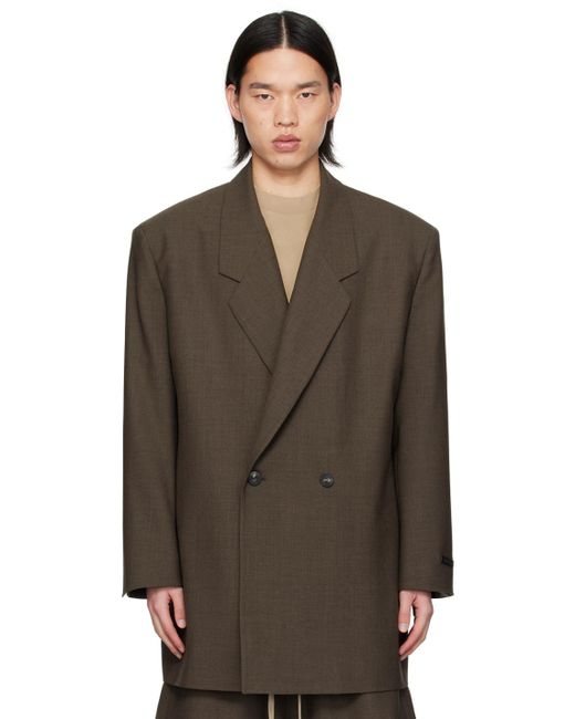 Fear Of God Brown Double-Breasted Blazer for men