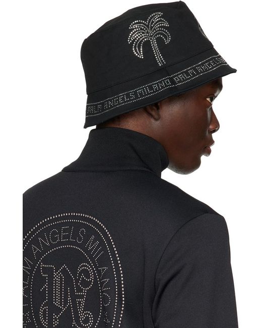 Palm Angels Black Pa Milano Bucket Hat for men