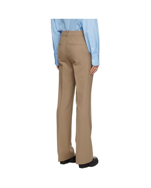 Helmut Lang Blue Taupe Pinched Seam Trousers