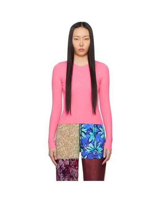 MARINE SERRE Pink Core Sweater