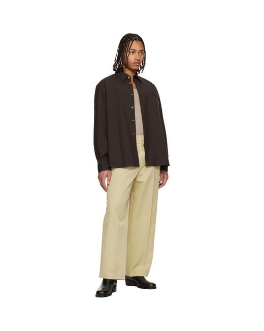 LE17SEPTEMBRE Natural Two Tuck Trousers for men