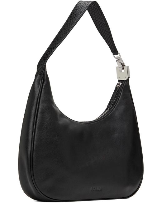 Staud Black Sylvie Leather Shoulder Handbag