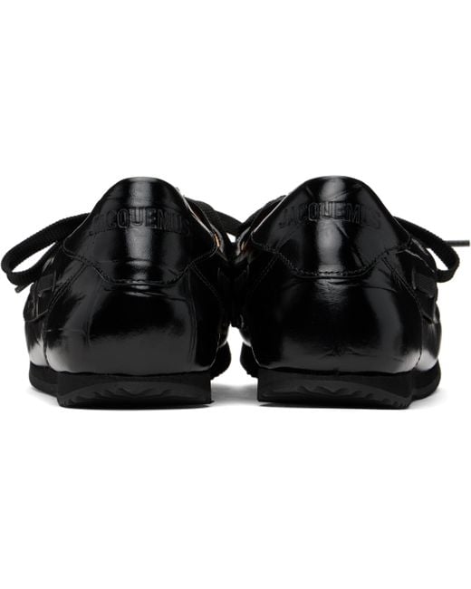 Jacquemus Black La Croisière 'The Batto' Loafers for men
