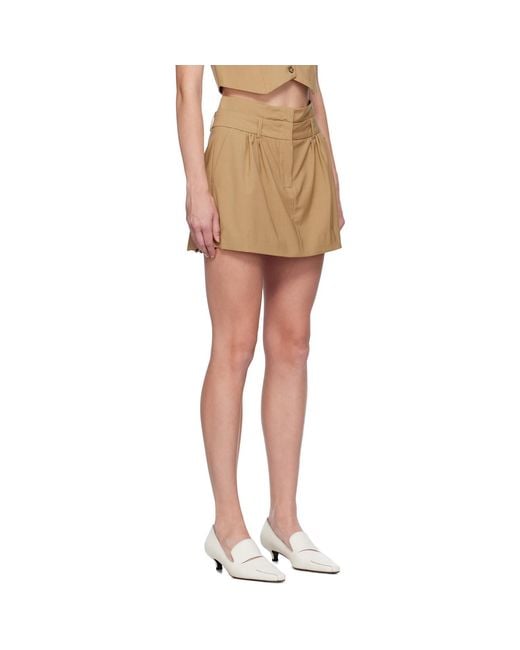 THE GARMENT Natural Pisa Miniskirt