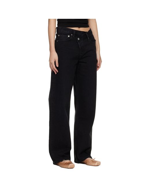 Agolde Black Arc Criss Cross Jeans