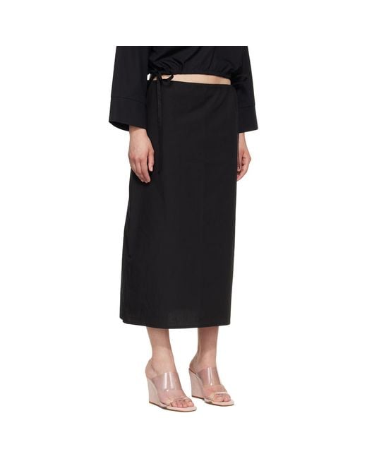 Brooke Callahan Black Column Maxi Skirt