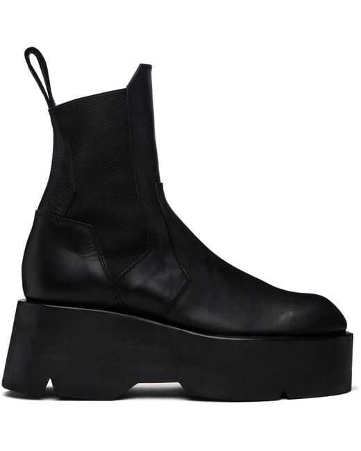 Julius Black Prism Side Gore Chelsea Boots for men