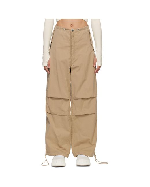 Dion Lee Natural Beige toggle Trousers