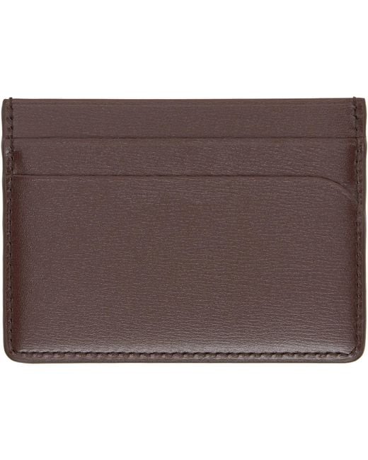 Jil Sander Brown Curve Card Holder