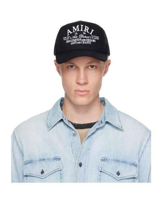 Amiri Blue 'Arts District' Trucker Cap for men