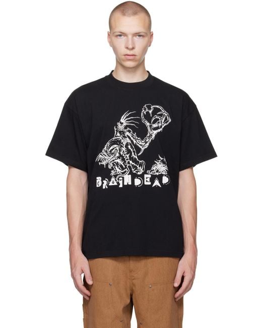 Brain Dead Black Monster Mash T-shirt for men