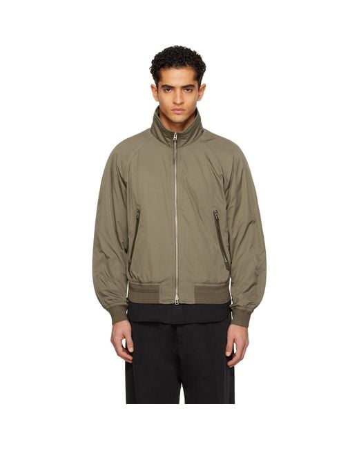 Tom Ford Multicolor Khaki Techno Poplin Cashmere-Lined Jacket for men