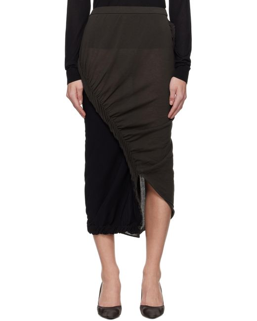 Jupe Midi Beanstalk Noir Et Gris Issey Miyake en coloris Black