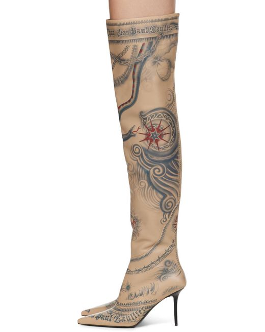Jimmy Choo Natural / Jean Paul Gaultier Over-the-knee Boots