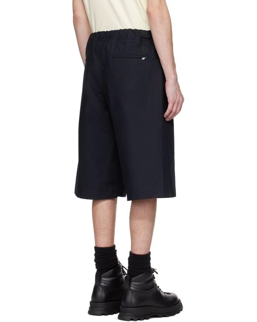 Jil Sander Black Organic Cotton Bermuda Shorts for men
