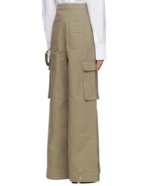REMAIN Birger Christensen Natural Taupe Wide Cargo Pants