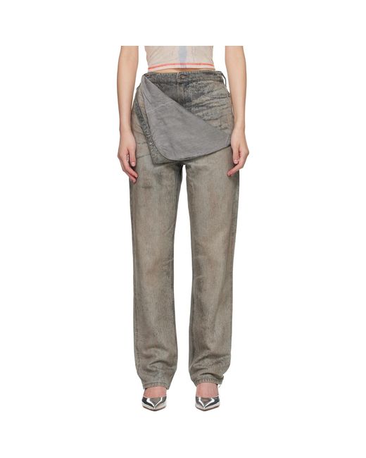 DIESEL Black D-Thalira Slim High Waist Jeans