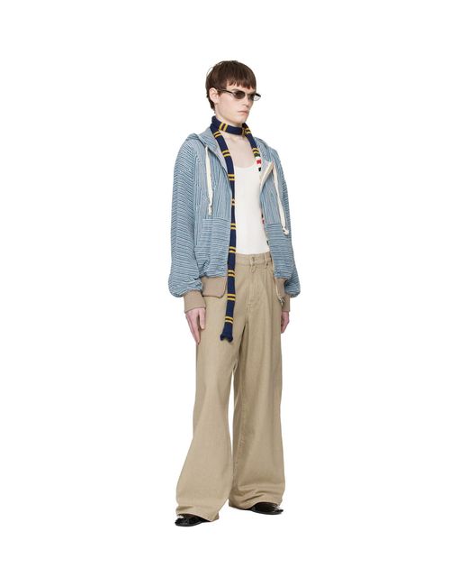 Edward Cuming Blue Flex Hoodie for men