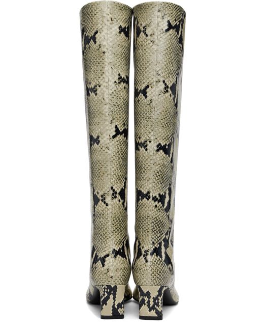 Khaite Multicolor Khaki Ona Knee-High Boots