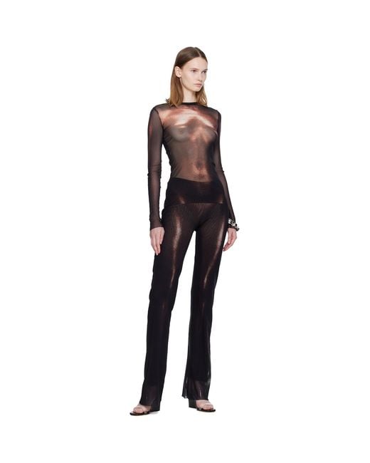 Jean Paul Gaultier Black 'The Bronze Body Dust' Lounge Pants