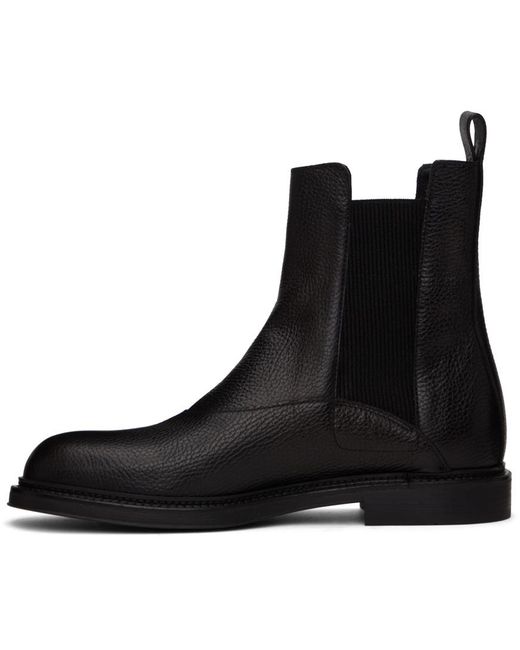 Emporio Armani Black Paneled Chelsea Boots for men