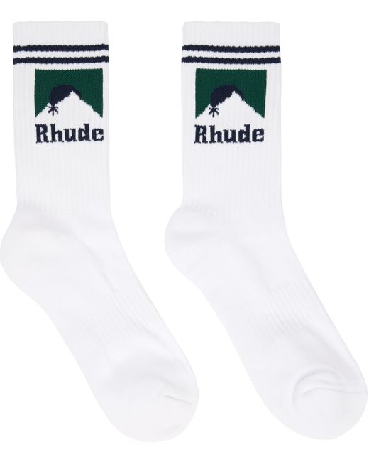 メンズ Rhude ホワイト Moonlight ソックス White